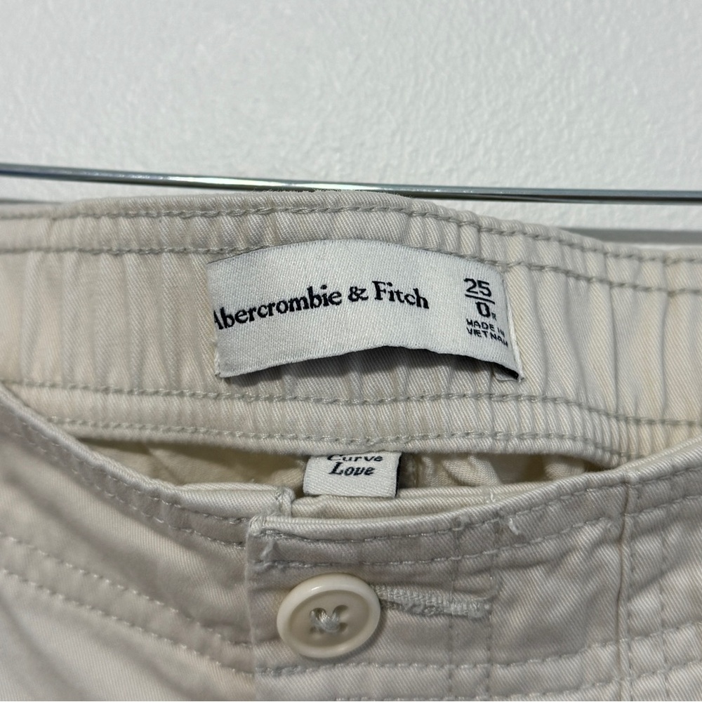 Abercrombie & Fitch Relaxed Fit Cargo Pants Size 25 / 0 Straight Wide Leg Curve - Picture 3 of 6
